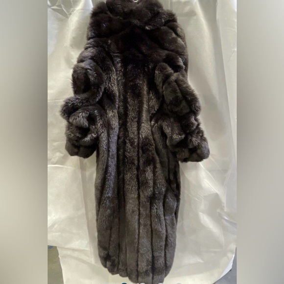 Vintage Monterey Fashion Faux Chocolate Minx Fur Full Length - Picture 3 of 11